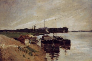  Seine Painting - Mouth of the Seine Impressionist seascape John Henry Twachtman
